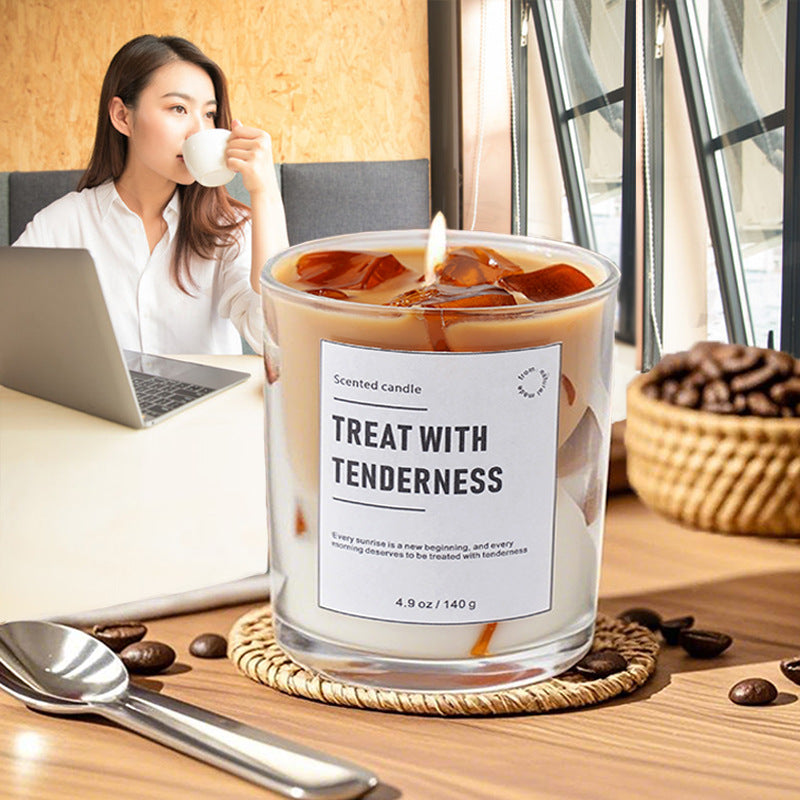 Creative Ice Cube Coffee Scented Soy Wax Candle