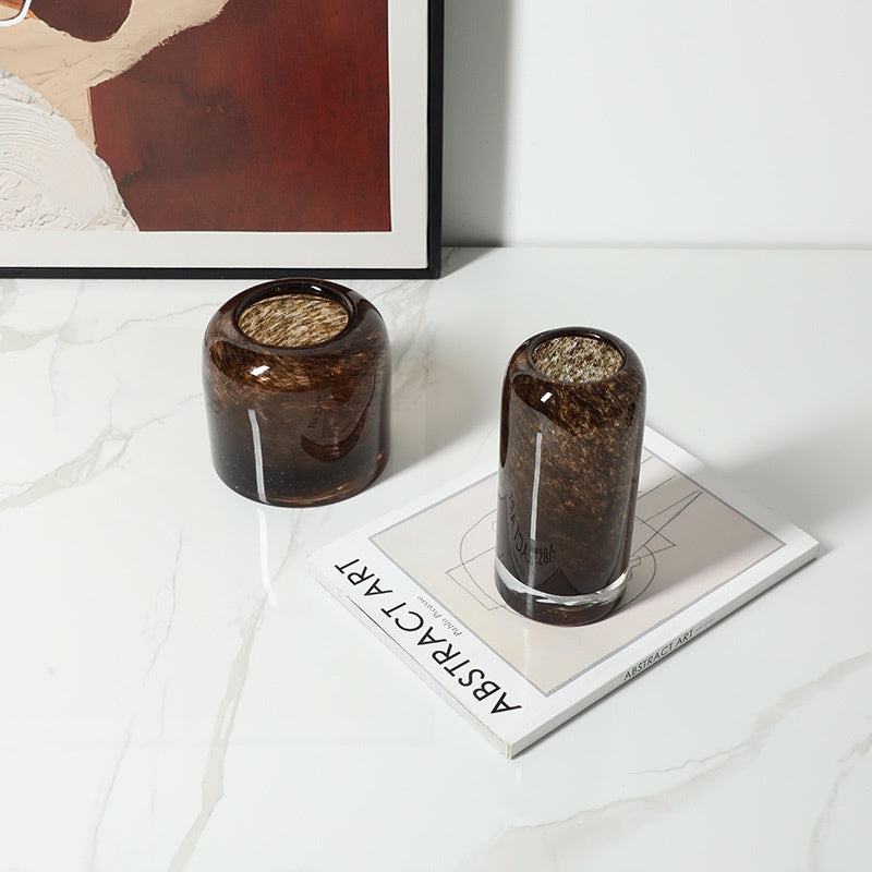 Italian Minimalist Glass Flower Vase