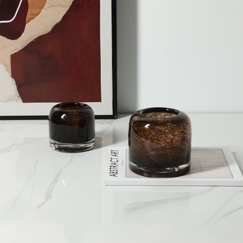 Italian Minimalist Glass Flower Vase
